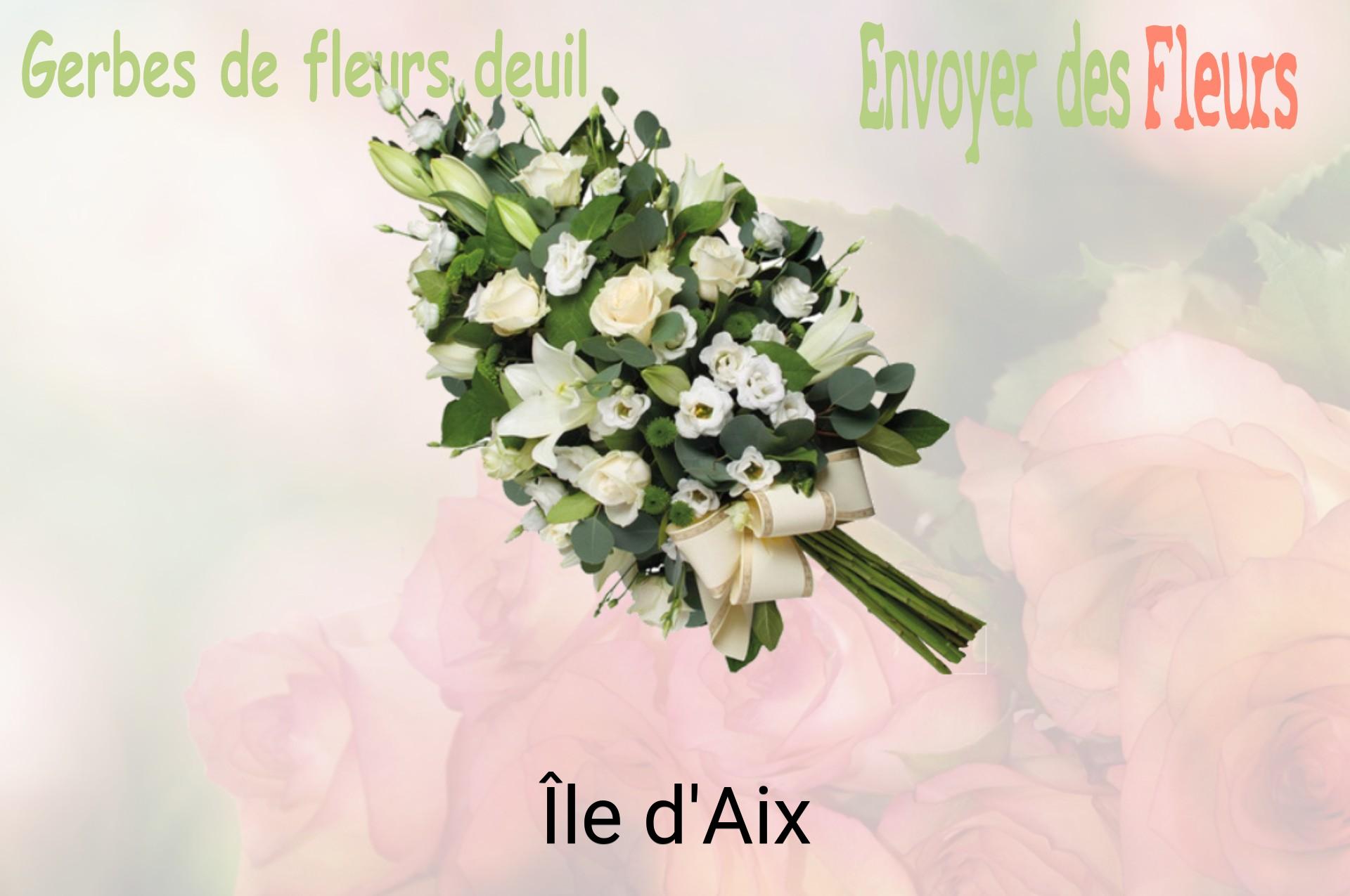 Gerbe de fleurs de deuil livrée à Île-d'Aix